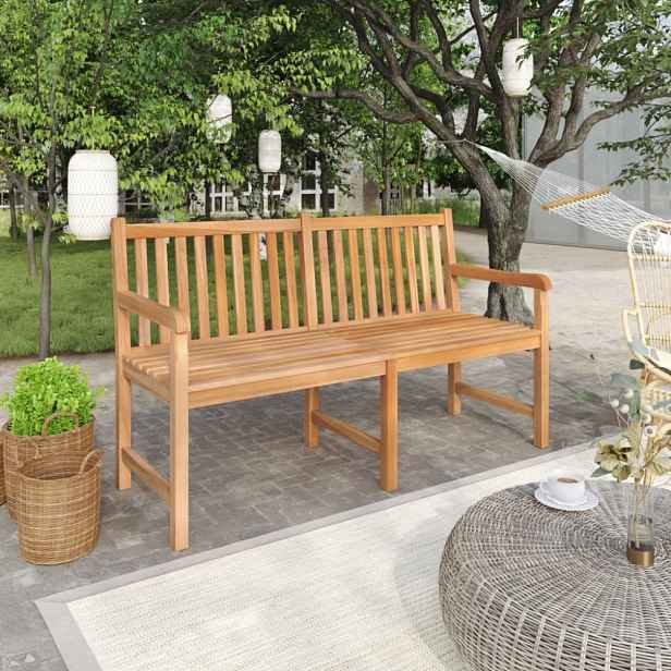 Zahradní lavice masivní teak 114 cm