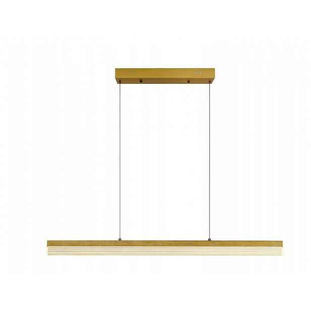 Led lampa 95 cm zlatá závěsná 22W s dálkovým ovládáním, nastavitelná barva 3000–6000K