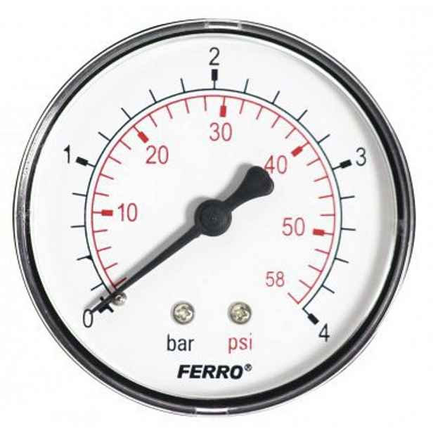 Novaservis - Manometr 63 mm 1/4” axiální, 0-4 bar M6304A