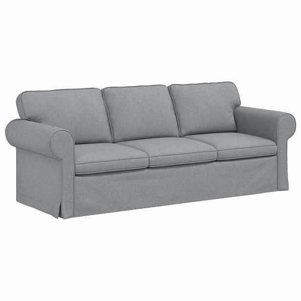 vidaXL Pohovka Světle šedá 215 x 82 x 80 cm textil