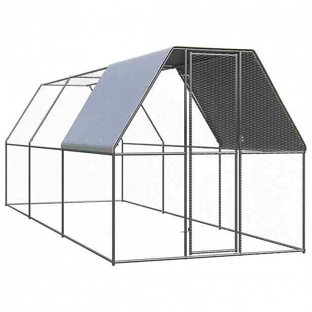 vidaXL Venkovní klec pro kuřata 2 x 6 x 2 m pozinkovaná ocel