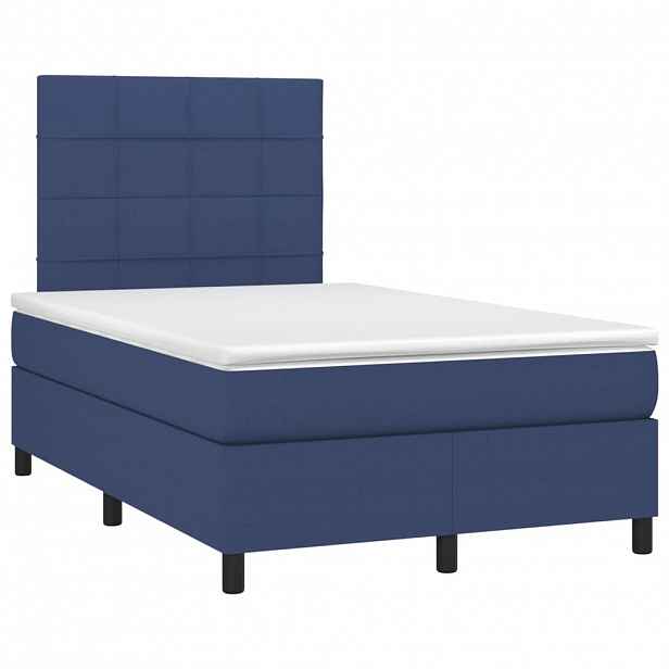 vidaXL Box spring postel s matrací černá 120x190 cm textil