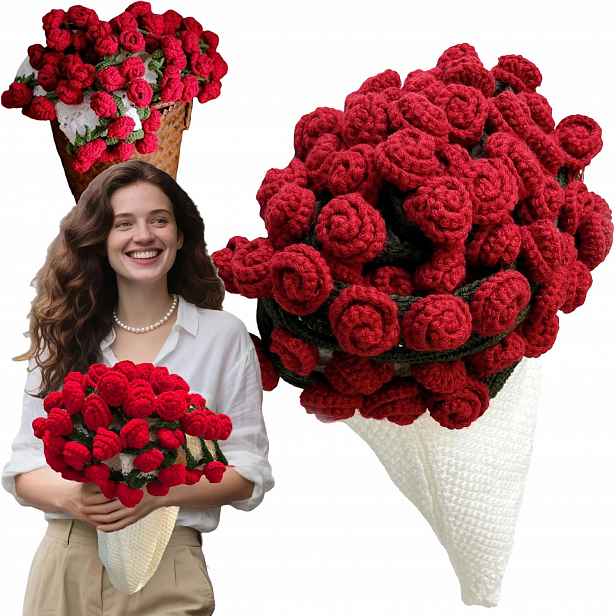 Dárek Deka S Kyticí Z Růží 120 CM 68 Květin Je Nápadná A Praktická
