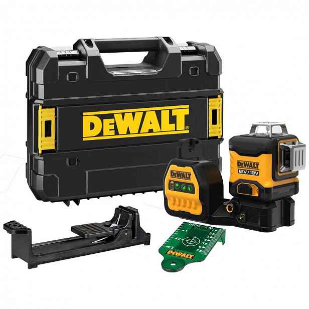 DeWALT - 12/18V AKU zelený křížový laser, bez baterie a nabíječky DCE089NG18