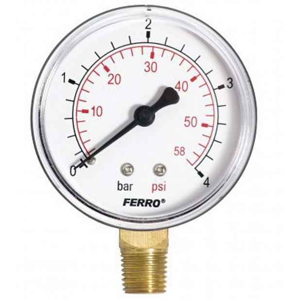 Novaservis - Manometr 63 mm 1/4” radiální, 0-4 bar M6304R