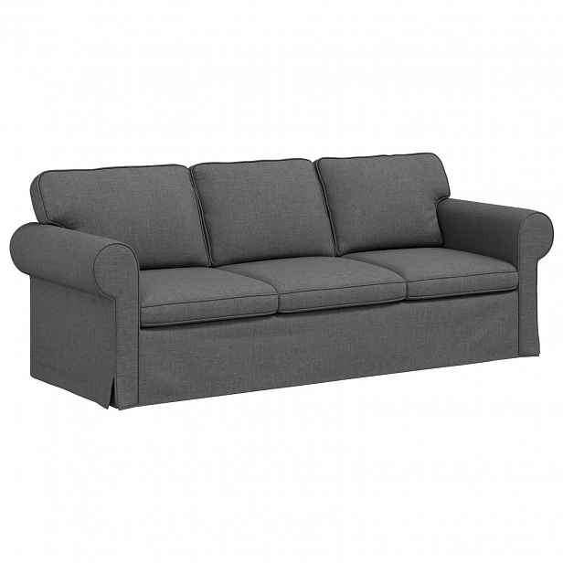 vidaXL Pohovka Tmavě šedá 215 x 82 x 80 cm textil