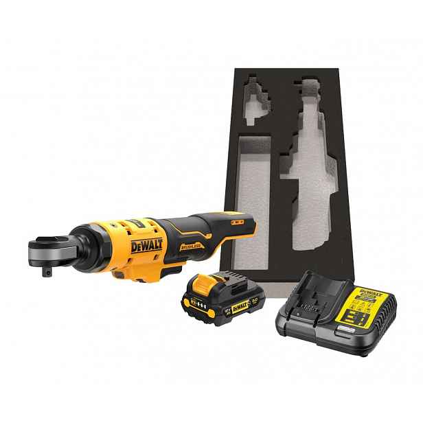 DeWALT - 12V AKU ráčna, 1x aku 3,0 Ah XR, nabíječka DCF503L1G