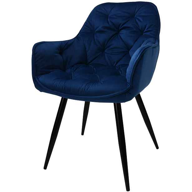 Křeslo Dankor Design Arten Velur, Tmavě Modrá Barva
