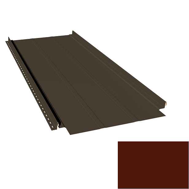 Krytina plechová LINEDEK 485 Rib PU 50 MAX MR539 cihlově hnědá Cut