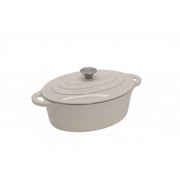 Litinový Hrnec Tierra Oval 34 cm 6,5 l krémový Nois
