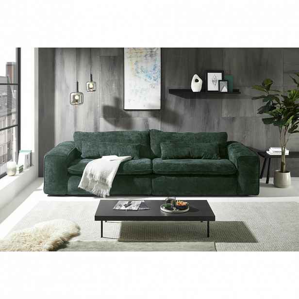 Livetastic POHOVKA BIG SOFA, textil, tmavě zelená