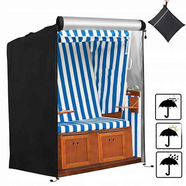 Obal Na Plážový Koš 420D 135*105*175/140 Cm Voděodolný Černý XXL
