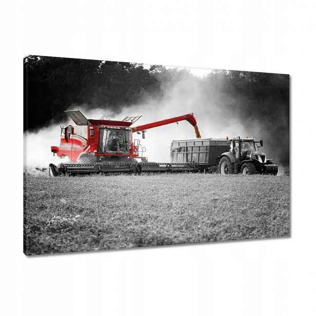 Obrazy 90x60 Červený kombajn Žněva