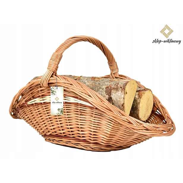 Polský krbový koš na palivové dřevo do krbu Proutěný košík 56 cm