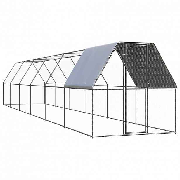 vidaXL Venkovní klec pro kuřata 2 x 12 x 2 m pozinkovaná ocel