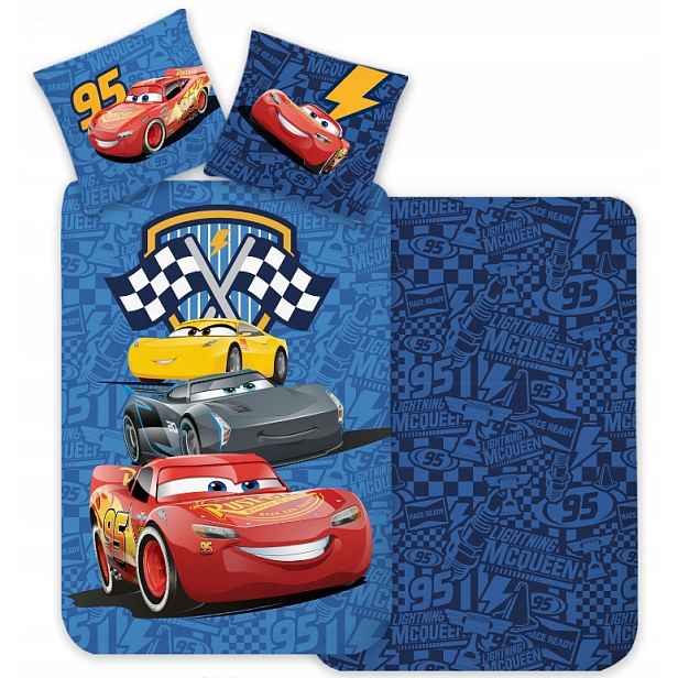 Dětské Povlečení 140x200 Auta Auta Zygzak Mcqueen Cars