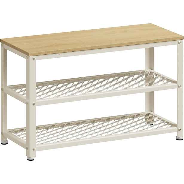 SONGMICS Botník VASAGLE Leggy bílý/béžový