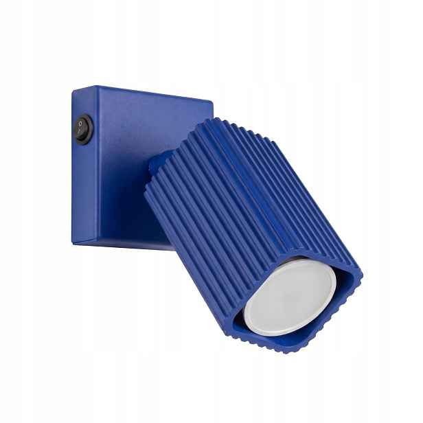 Sollux Lighting Rayo ultramarínová nástěnná lampa GU10 10W s vypínačem