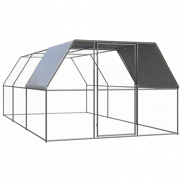 vidaXL Venkovní klec pro kuřata 3 x 6 x 2 m pozinkovaná ocel