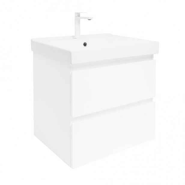 Koupelnová skříňka s umyvadlem SAT B-Way 1 59x50x45 cm bílá lesk BWAY260WU1BBI