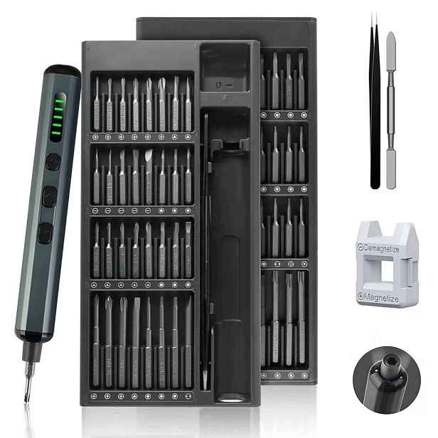 Sada přesných magnetických Led elektrických šroubováků s baterií