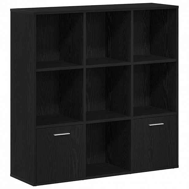 vidaXL Knihovna černý dub 98 x 29 x 97,5 cm kompozitní dřevo