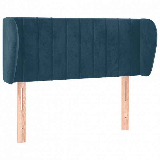 vidaXL Čelo postele typu ušák tmavě modré 93x23x78/88 cm samet