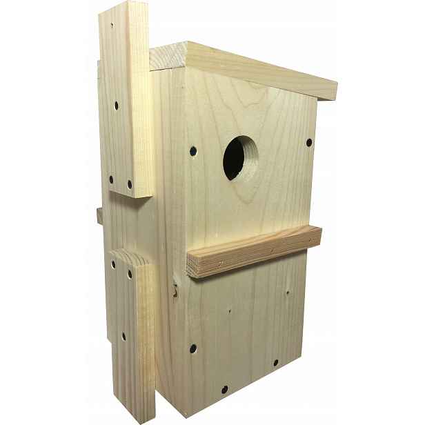 Budky budka domeček pro veverku Správné Otvory 6 cm kroucená vroubky 6 cm