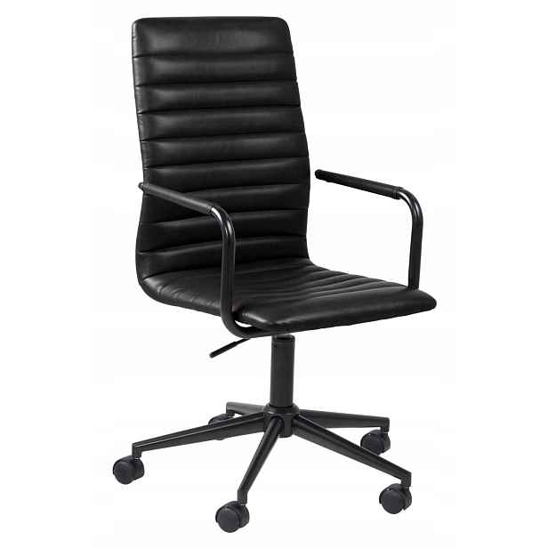 Kancelářská ergonomická otočná židle k psacímu stolu, černá
