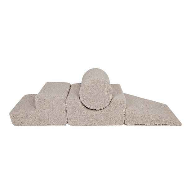 Šedé látkové pěnové hřiště 45x170x30 cm Montessori – Meowbaby