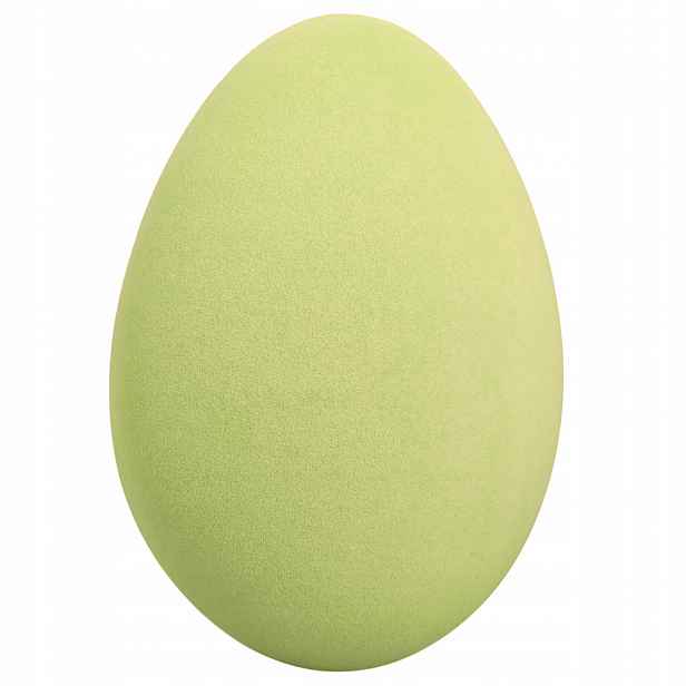Vajíčko Zelené Flokované Velké Vajíčko 40 cm Dekorativní Figurka