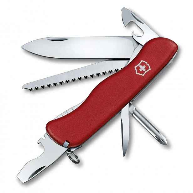 VICTORINOX - Velký kapesní nůž Trailmaster, 12 funkcí, červená 0.8463