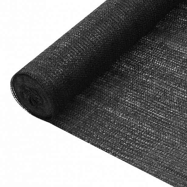 vidaXL Stínící tkanina černá 2 x 25 m HDPE 75 g/m²