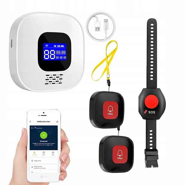 Alarm Pro Seniory Starší Nemocné, Tlačítko Pro Přivolání Pomoci, Náramek