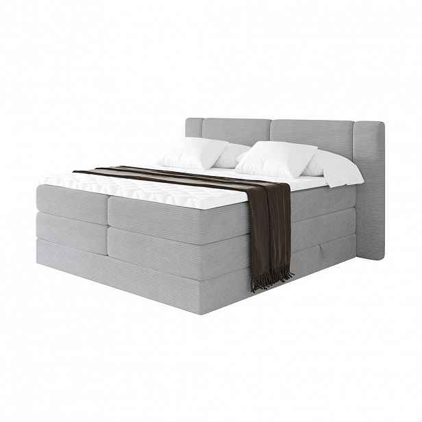 ALTDECOR POSTEL boxspring s matracemi H3/H4 - EVON KING - 160x200 cm Šedá