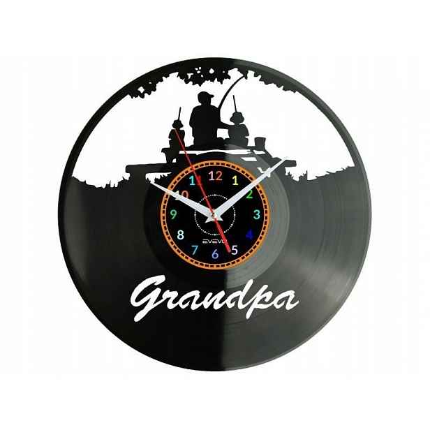 Dědeček Dárek Originální dekorace do domu Hodiny z vinylové desky