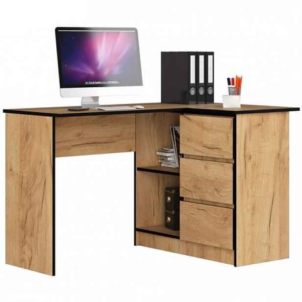 Počítačový stůl B16 pravá řemeslný dub