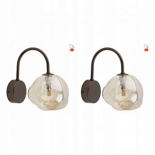 Tk Lighting Sada 2x Nástěnné svítidlo Lava Brown 11024