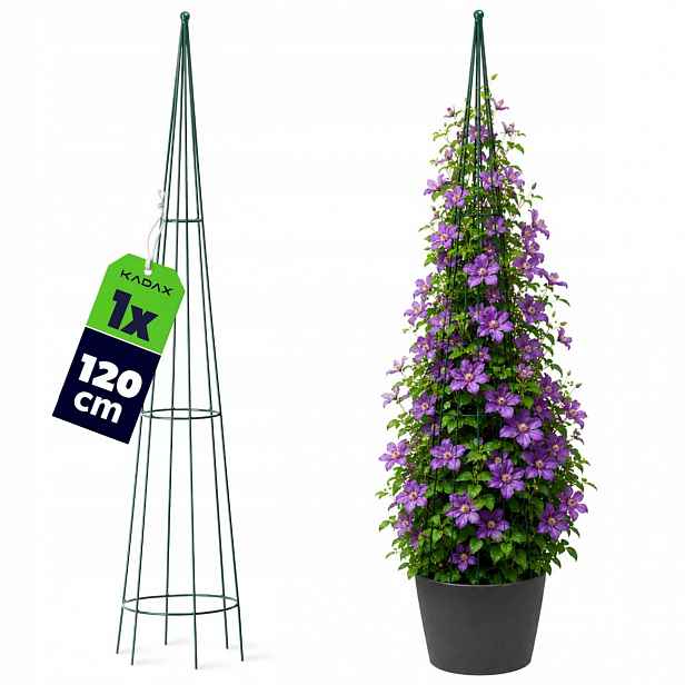 Zahradní Pergola Na Rostliny Květin Sloup Na Květiny Kovová 120 cm Zelená