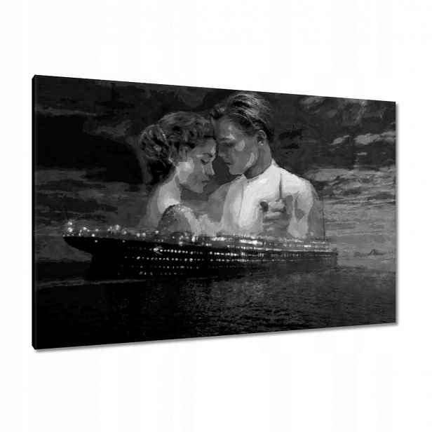 Obrazy 120x80 Titanic Černobílý