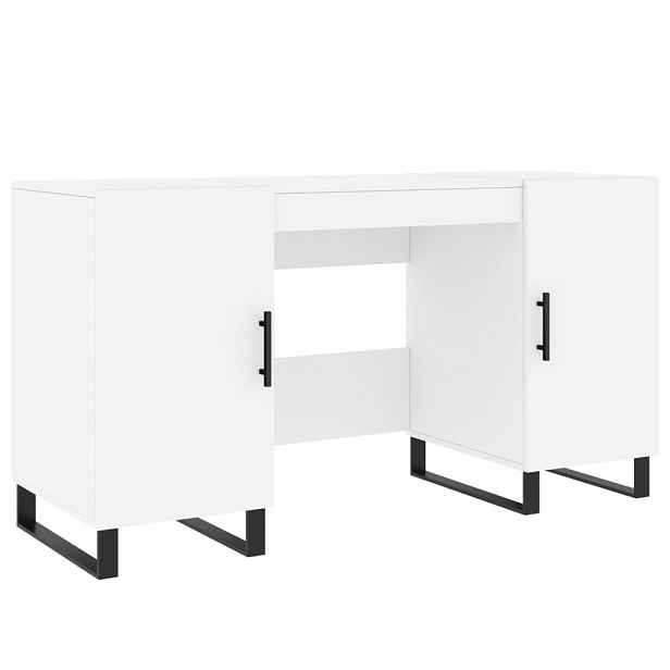 vidaXL Psací stůl bílý 140 x 50 x 75 cm kompozitní dřevo