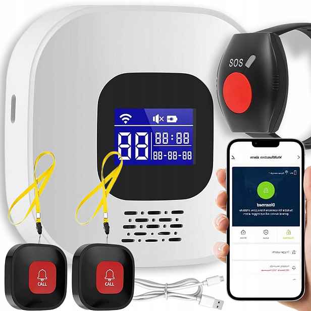 Alarm Pro Starší Seniory 2X Zvonek 1X Tlačítko Pro Připojení Domu