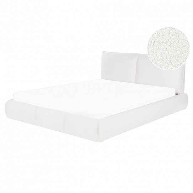 Beliani POSTEL s roštem 160/200 cm Bílá Vinay