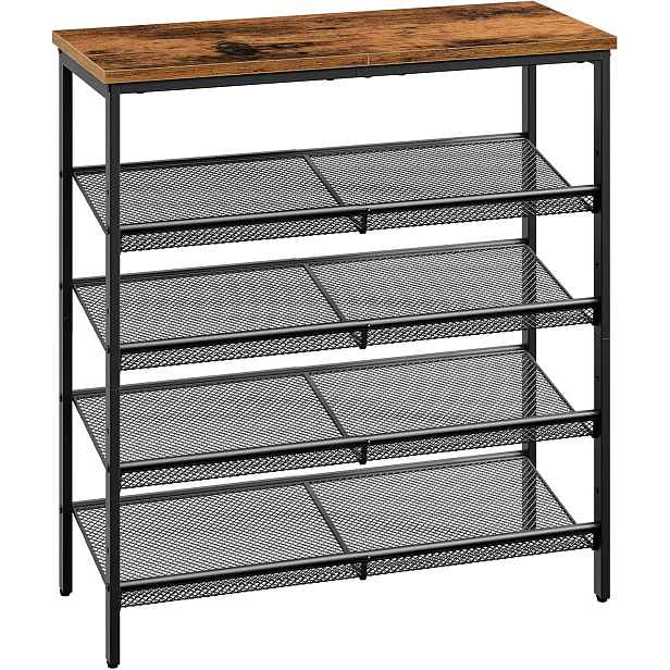Botník Vasagle Melas 81 cm černý/hnědý