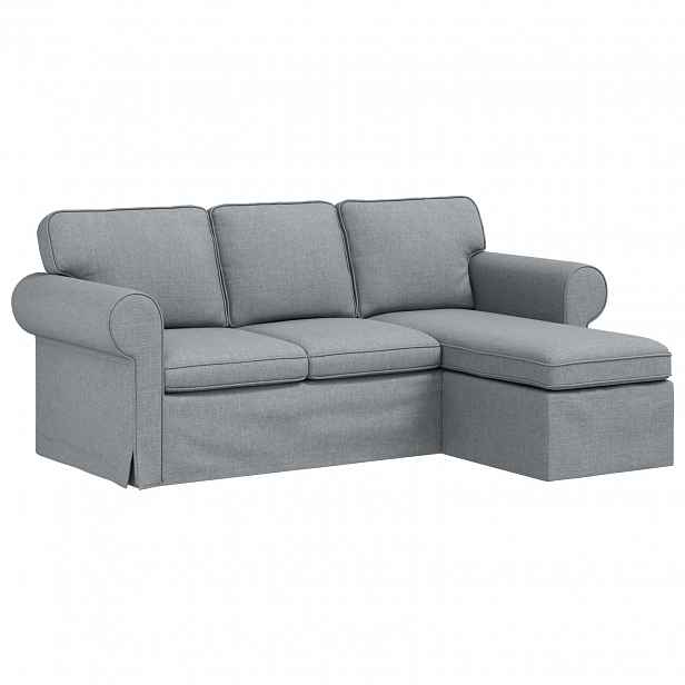 vidaXL Pohovka Světle šedá 195 x 138 x 80 cm textil