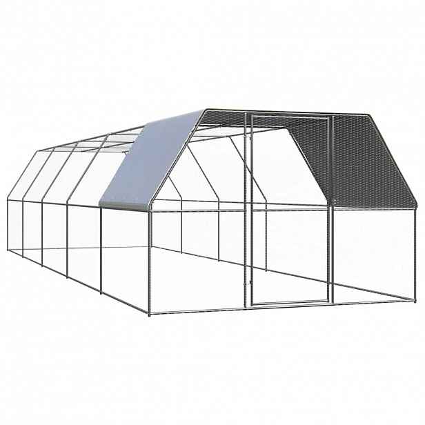 vidaXL Venkovní klec pro kuřata 3 x 10 x 2 m pozinkovaná ocel