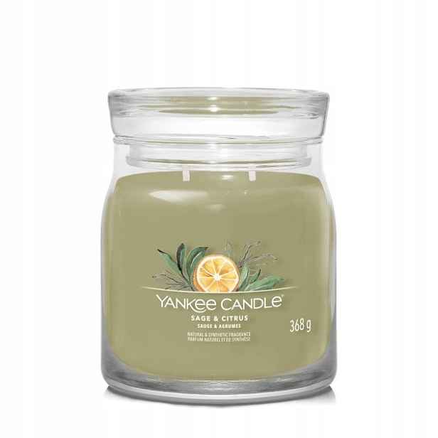 Vonná svíčka sójová Sage & Citrus Yankee Candle střední 368 g