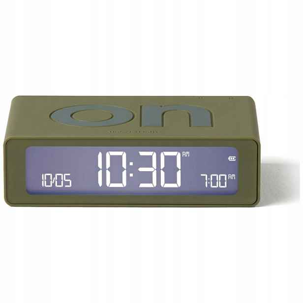 Budík Lexon Flip Mini oboustranný khaki