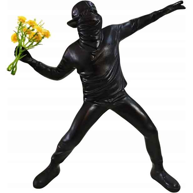 Dekorativní figurka Banksy, abstraktní socha, pryskyřice, 26 cm jako dárek