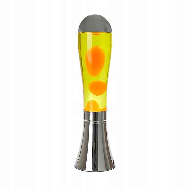 Lampa Lawa Lampa Lava 45 cm Žlutá magma Stříbrná